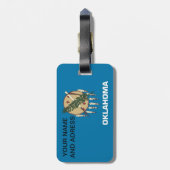 Bagagelabel met de vlag van Oklahoma, VS (Achterkant verticaal)