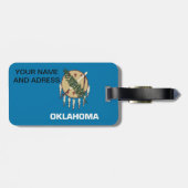 Bagagelabel met de vlag van Oklahoma, VS (Achterkant horizontaal)