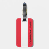 Bagagelabel met de vlag van Oostenrijk (Achterkant verticaal)