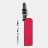 Bagagelabel met de vlag van Polen (Voorkant verticaal)