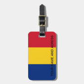 Bagagelabel met de vlag van Roemenië (Voorkant verticaal)