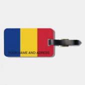 Bagagelabel met de vlag van Roemenië (Achterkant horizontaal)
