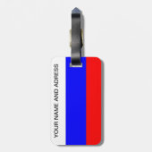 Bagagelabel met de vlag van Rusland (Achterkant verticaal)