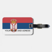 Bagagelabel met de vlag van Servië (Achterkant horizontaal)