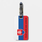 Bagagelabel met de vlag van Slowakije (Achterkant verticaal)