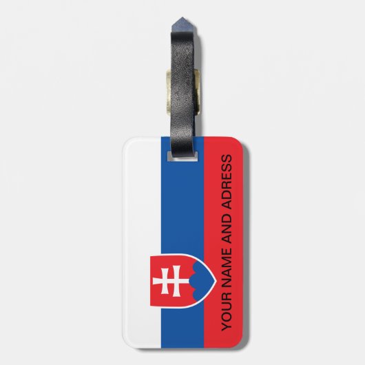 Bagagelabel met de vlag van Slowakije (Achterkant verticaal)