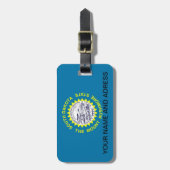 Bagagelabel met de vlag van South Dakota, VS (Voorkant verticaal)