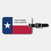 Bagagelabel met de vlag van Texas, VS (Voorkant horizontaal)