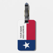 Bagagelabel met de vlag van Texas, VS (Achterkant verticaal)