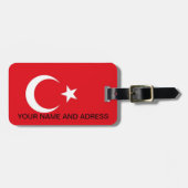 Bagagelabel met de vlag van Turkije (Voorkant horizontaal)