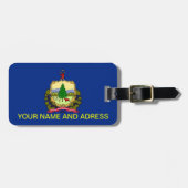 Bagagelabel met de vlag van Vermont, VS (Voorkant horizontaal)