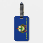 Bagagelabel met de vlag van Vermont, VS (Achterkant verticaal)