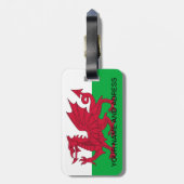 Bagagelabel met de vlag van Wales (Achterkant verticaal)