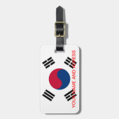 Bagagelabel met de vlag van Zuid-Korea (Voorkant verticaal)