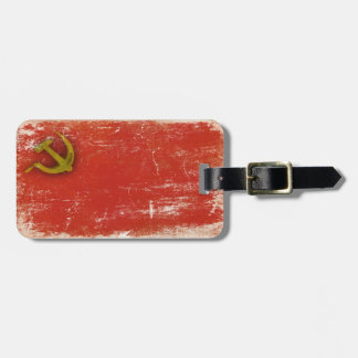 bagagelabel met de vuile vlag van de Sovjet-Unie