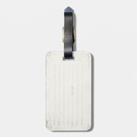 bagagelabel met de vuile vlag van de Sovjet-Unie (Achterkant verticaal)