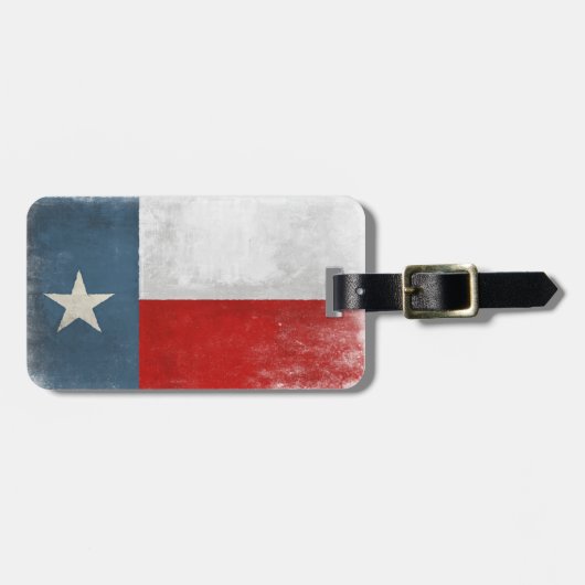 bagagelabel met  druk op de Texas vlag (Voorkant horizontaal)