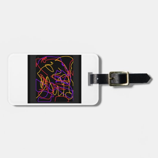 Bagagelabel met duidelijk waarneembare neon (Voorkant horizontaal)