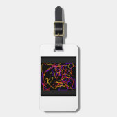 Bagagelabel met duidelijk waarneembare neon (Voorkant verticaal)