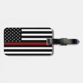  Bagagelabel met dunne rode lijn (Achterkant horizontaal)