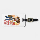 Bagagelabel met een saaie houding (Voorkant horizontaal)