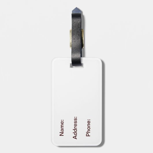 Bagagelabel met een saaie houding (Achterkant verticaal)