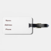 Bagagelabel met een saaie houding (Achterkant horizontaal)