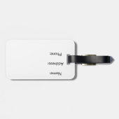 Bagagelabel met een saaie houding (Achterkant horizontaal)