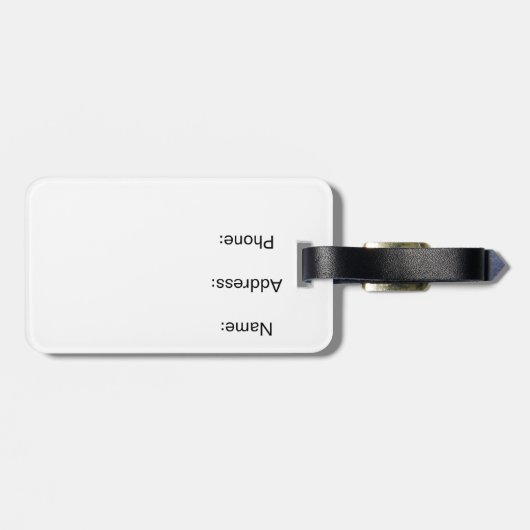 Bagagelabel met een saaie houding (Achterkant horizontaal)