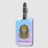Bagagelabel met een Toetanchamon masker illustrati (Voorkant (verticaal))