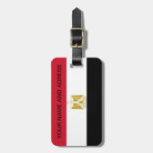 Bagagelabel met Egyptische vlag (Voorkant verticaal)
