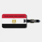 Bagagelabel met Egyptische vlag (Achterkant horizontaal)