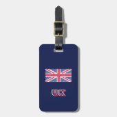 Bagagelabel met Engelse vlag (Voorkant verticaal)