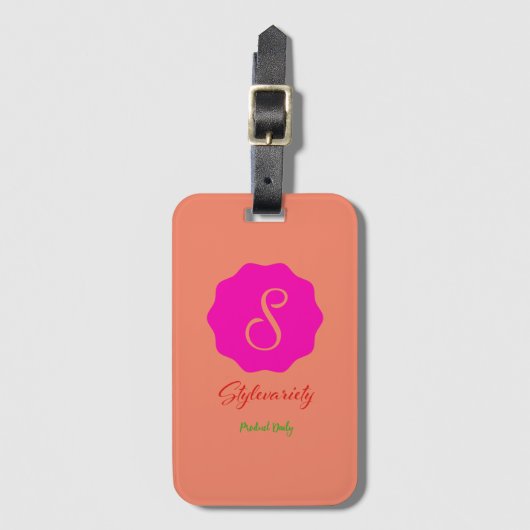 Bagagelabel met enkelzijdige sleuf met Kaart (Voorkant (verticaal))