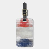 bagagelabel met extra vuile vlag uit Frankrijk (Voorkant verticaal)