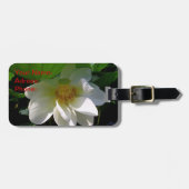 Bagagelabel met fijne witte Lotusventilator (Voorkant horizontaal)