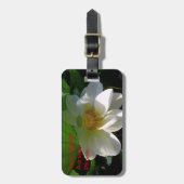 Bagagelabel met fijne witte Lotusventilator (Voorkant verticaal)