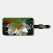 Bagagelabel met fijne witte Lotusventilator (Achterkant horizontaal)