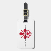 Bagagelabel met Florentijnse vlag, Italië (Voorkant verticaal)