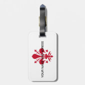 Bagagelabel met Florentijnse vlag, Italië (Achterkant verticaal)