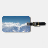 Bagagelabel met foto van de sneeuwbergtop (Voorkant horizontaal)