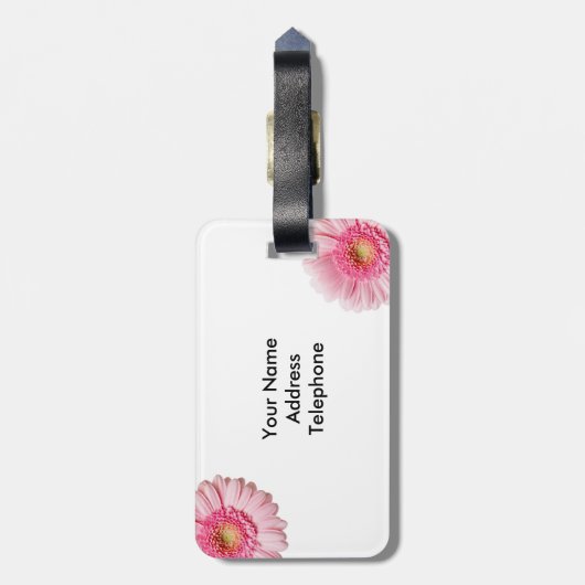 Bagagelabel met geel rondvliegende biefstaart (Achterkant verticaal)