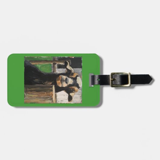 Bagagelabel met geit (Voorkant horizontaal)