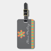 Bagagelabel met gestreept ventilator (Voorkant verticaal)