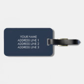 Bagagelabel met goudanker (Achterkant horizontaal)