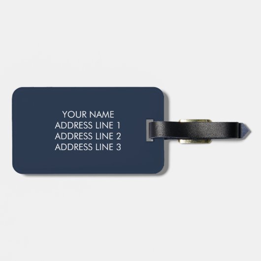  Bagagelabel met goudanker (Achterkant horizontaal)