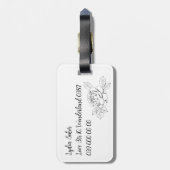  Bagagelabel met handgetekende stadsgezicht (Achterkant verticaal)