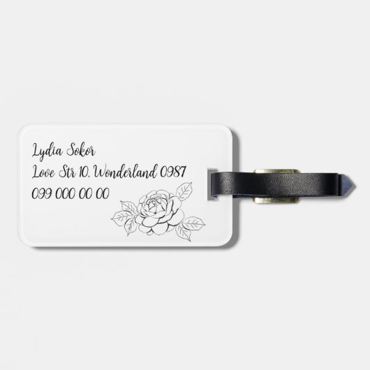  Bagagelabel met handgetekende stadsgezicht (Achterkant horizontaal)