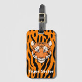 Bagagelabel met het thema "Tijger zuster" (Voorkant (verticaal))