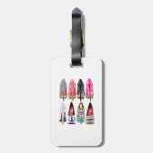 Bagagelabel met hoge hiel (Achterkant verticaal)